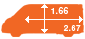 2.67 x 1.66 m